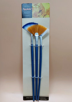 Кисти для акварели и художества, набор 3 шт