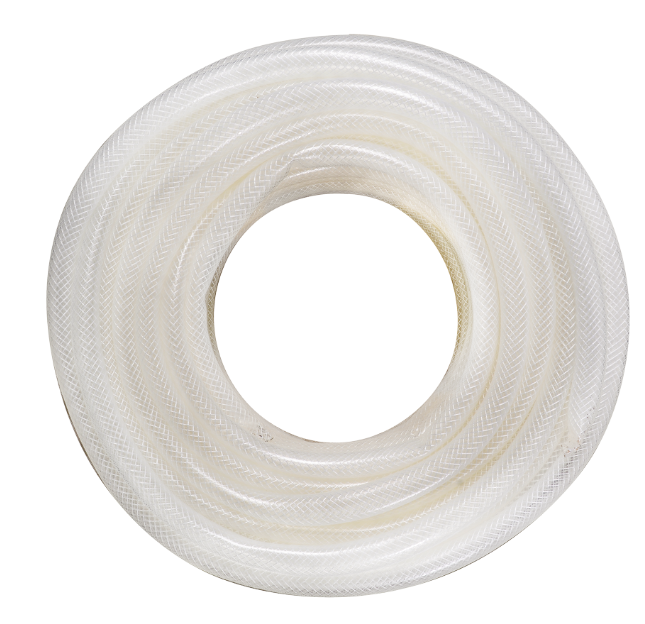 Шланг поливочный Силикон, трёхслойный армированный, 3/4", 50 м., прозрачный, Вихрь, фото 1