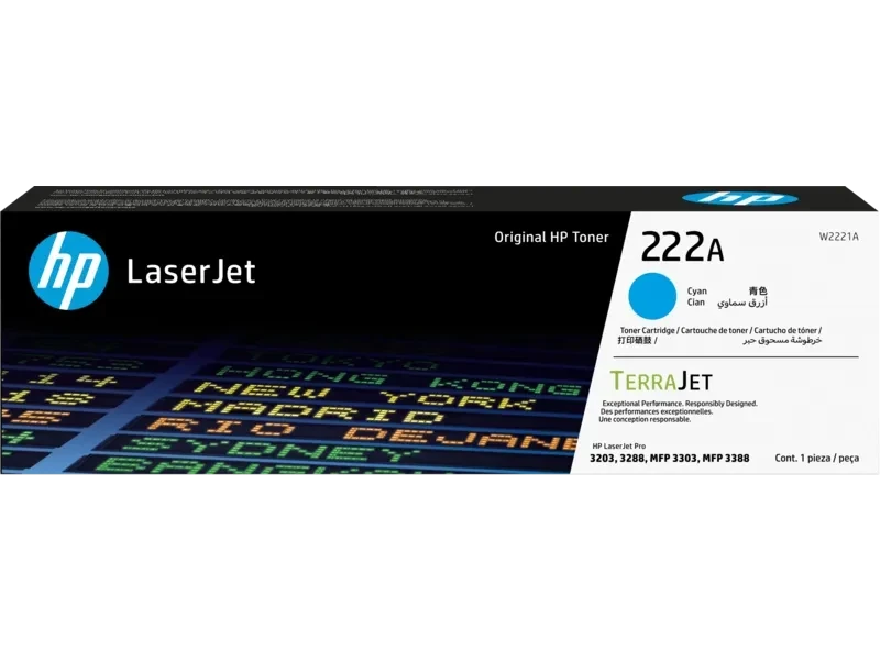 Картридж HP W2221A (222A) Cyan для Color LaserJet Pro MFP 3303, фото 1