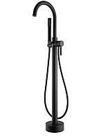 Смеситель напольный круглый черный