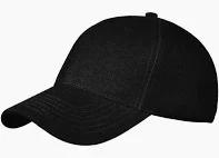 Кепка однотонная под нанесение логотипа, черная