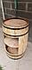 Деревянная бочка мини-бар с полками, фото 7
