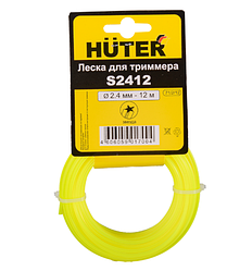 Леска Huter S2412 для триммера, 2.4 мм, звезда