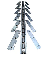 Планка (крепление) для ПВХ штор 1 м, оцинкованная сталь, 6 подвесок