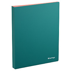 Папка с 60 вкладышами Berlingo "Soft Touch Pro", 30мм, 700мкм, с внутр. карманом, зеленая, внутр. ро