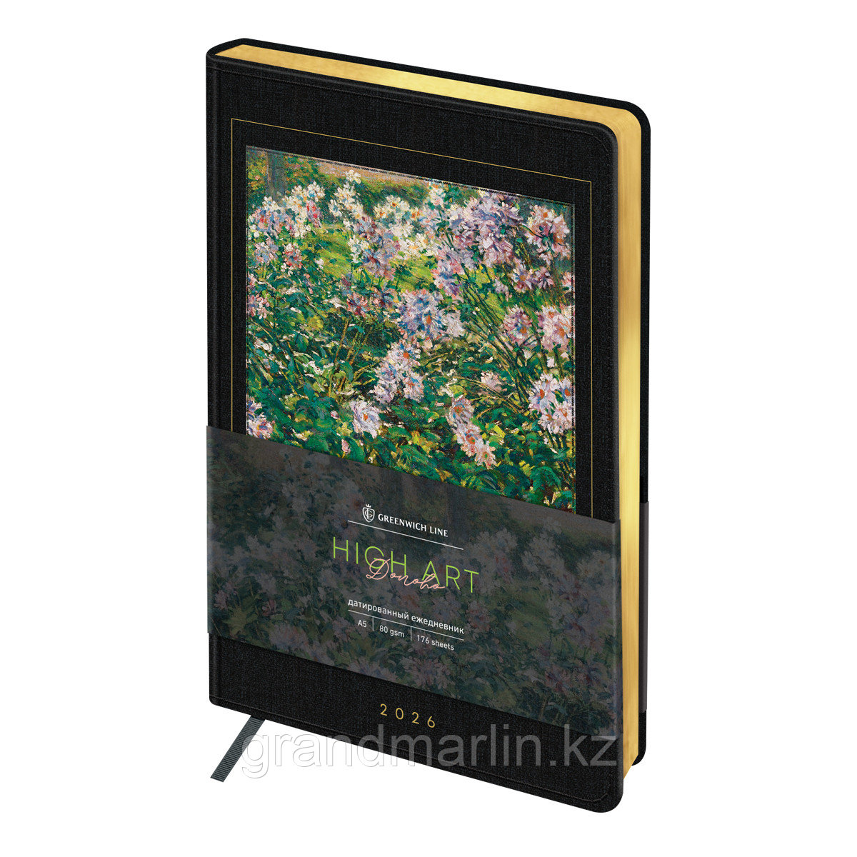 Ежедневник датированный 2026г., А5, 176л., твердый переплет, кожзам, Greenwich Line "High Art. Donoh, фото 1