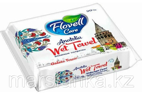 Салфетки влажные Flovell Care Anatolia, 20шт, фото 1