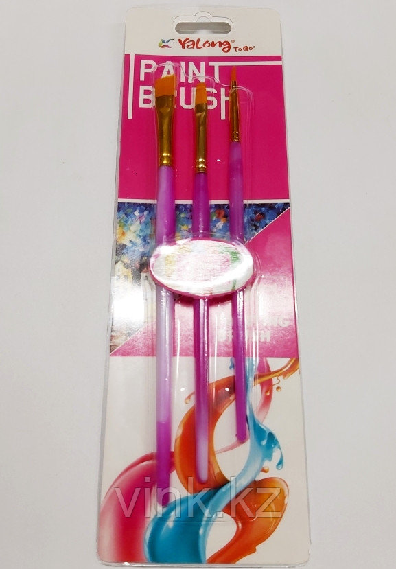 Кисти для акварели и художества, набор 3 шт, фото 1