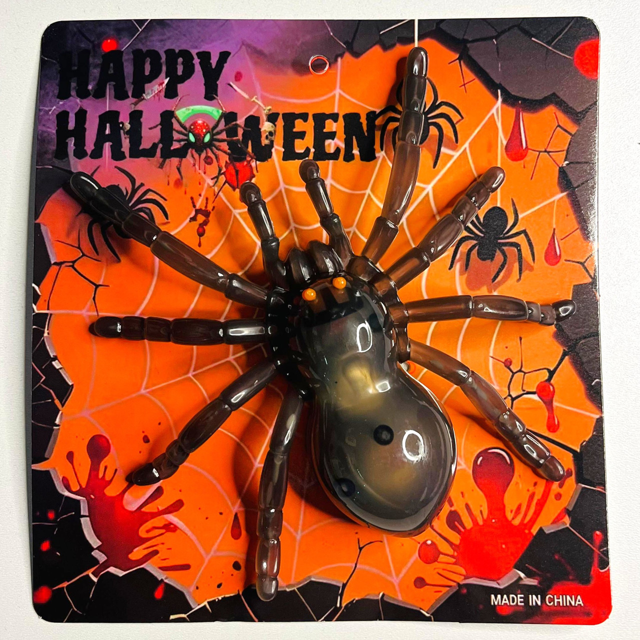 Декоративная свеча в виде паука на Хэллоуин 15см черный