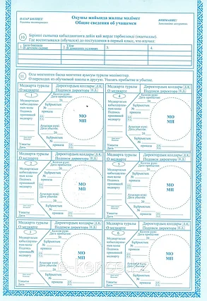 Бланк Личное дело ученика (ученицы), фото 2