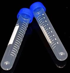 Пробирка лабораторная цилиндрическая 10 мл, 16×100 мм, с винтовой крышкой, с делениями, п/с, нестерильная