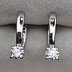 Золотые серьги с бриллиантами б/з 585пр 0,50Ct VS1/F EX, масса 2,25г Lab Grown, фото 7