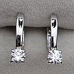 Золотые серьги с бриллиантами б/з 585пр 0,50Ct VS1/F EX, масса 2,25г Lab Grown, фото 3