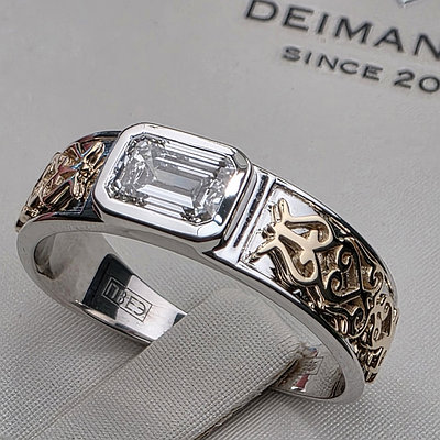 Сертификат IGI Золотое Кольцо б-ж/з, размер 20, 1,06Ct VS1/F  (lab-grown) масса 5,92г