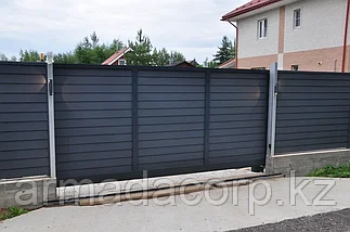 Ворота откатные для модульных ограждений, фото 2