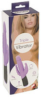 Вибратор с клиторальным и анальным стимуляторами Triple Vibrator (цвет фиолетовый)