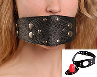 BDSM кляп со съемной вставкой (цвет черный)