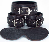 Набор БДСМ из мягкой кожи (цвет коричневый)