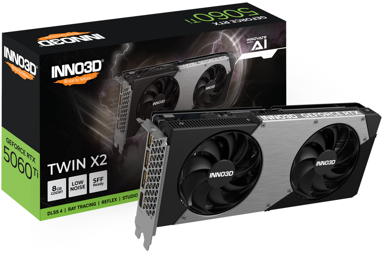 Видеокарта Inno3D GeForce RTX 5060 Ti TWIN X2 (N506T2-08D7-193075N)