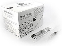 Шприц трехкомпонентный 20 мл с иглой 20G*1 1/2 инъекционный, стерильный "Bioject" Budget