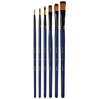 Набор кистей DELI "Finenolo", нейлон, 6 штук в уп., №4, 6, 8
