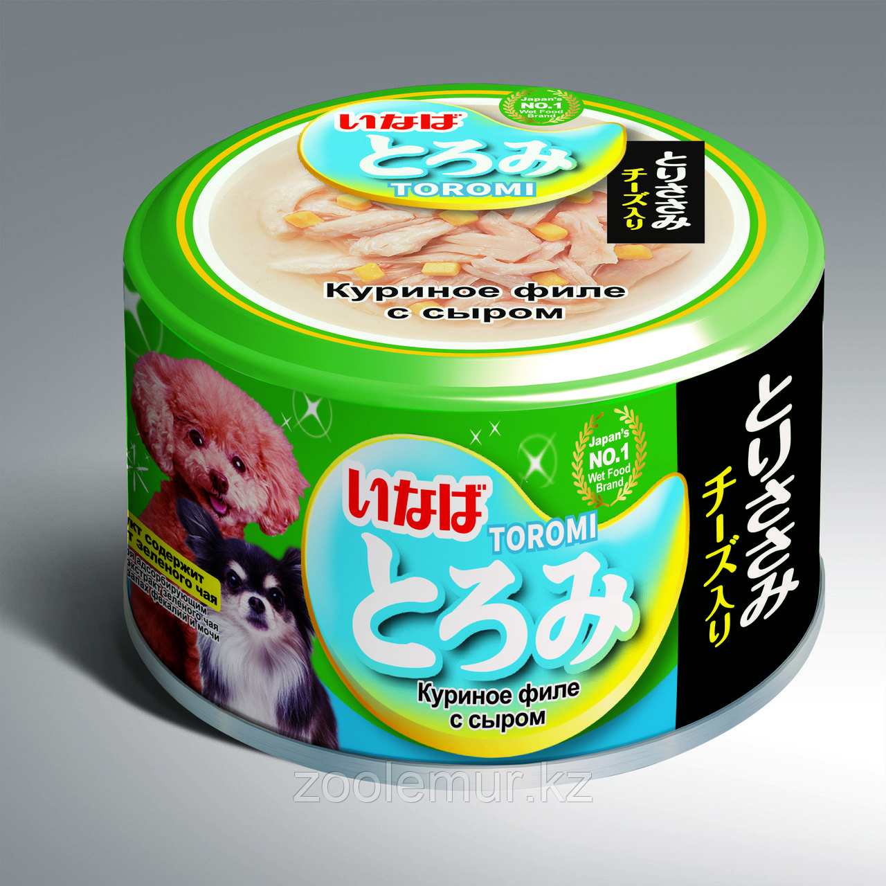 Дополнительный рацион в бульоне для собак INABA Toromi Куриное филе с сыром 80г