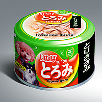 Дополнительный рацион в бульоне для собак INABA Toromi Куриное филе 80г