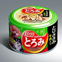 Дополнительный рацион в бульоне для собак INABA Toromi Куриное филе с говядиной 80г