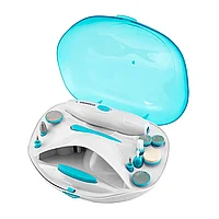 Маникюрно-педикюрный набор Starwind SMS 4050 насадок в компл.:10шт белый/синий