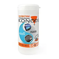 Чистящие салфетки Konoos  KDC-50-50  100 шт  влажные для экранов+пластик KDC-50-50