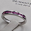 Кольцо серебро 925 проба, вставка сапфир розовый натуральный, 1,56гр, 17,5 размер, фото 8