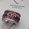 Кольцо серебро 925 проба, вставка гранат, 9,4гр, 18 размер, фото 8