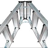 Двусторонняя алюминиевая стремянка  2 X7 ступени, фото 5