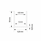 Профиль алюминиевый П-образный паз 5мм 5*10мм 3 метра (под флекс FLEX 5мм), фото 3