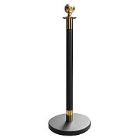 Стойки ограждение с декоративной лентой -Парфлекс (черного)