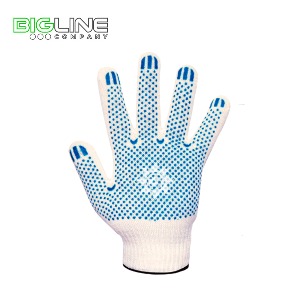 Перчатки х/б 5-и нитка 10 класс "Профи" с ПВХ