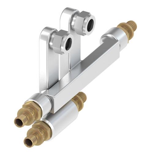 Двойной тройник для подключения радиаторов Загл х 15 Cu х 16, фото 1