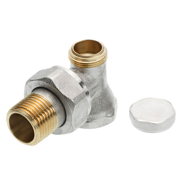 Вентиль на обратную подводку, угловой R 1/2" х Rp 1/2", фото 1