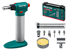 KRAFTOOL  Multi torch, 30 - 150 Вт, 1300°С, набор 8 в 1: горелка, фен, пьезоподжиг, газовый паяльник