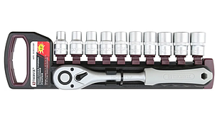 Набор головок торцевых с трещоточной рукояткой 1/2"DR, 10-19 мм, 11 предметов S13S1111SP