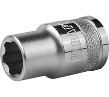 Торцовая головка KRAFTOOL "INDUSTRIE QUALITAT", Cr-V, FLANK, хромосатинированная, 1/2", 11 мм