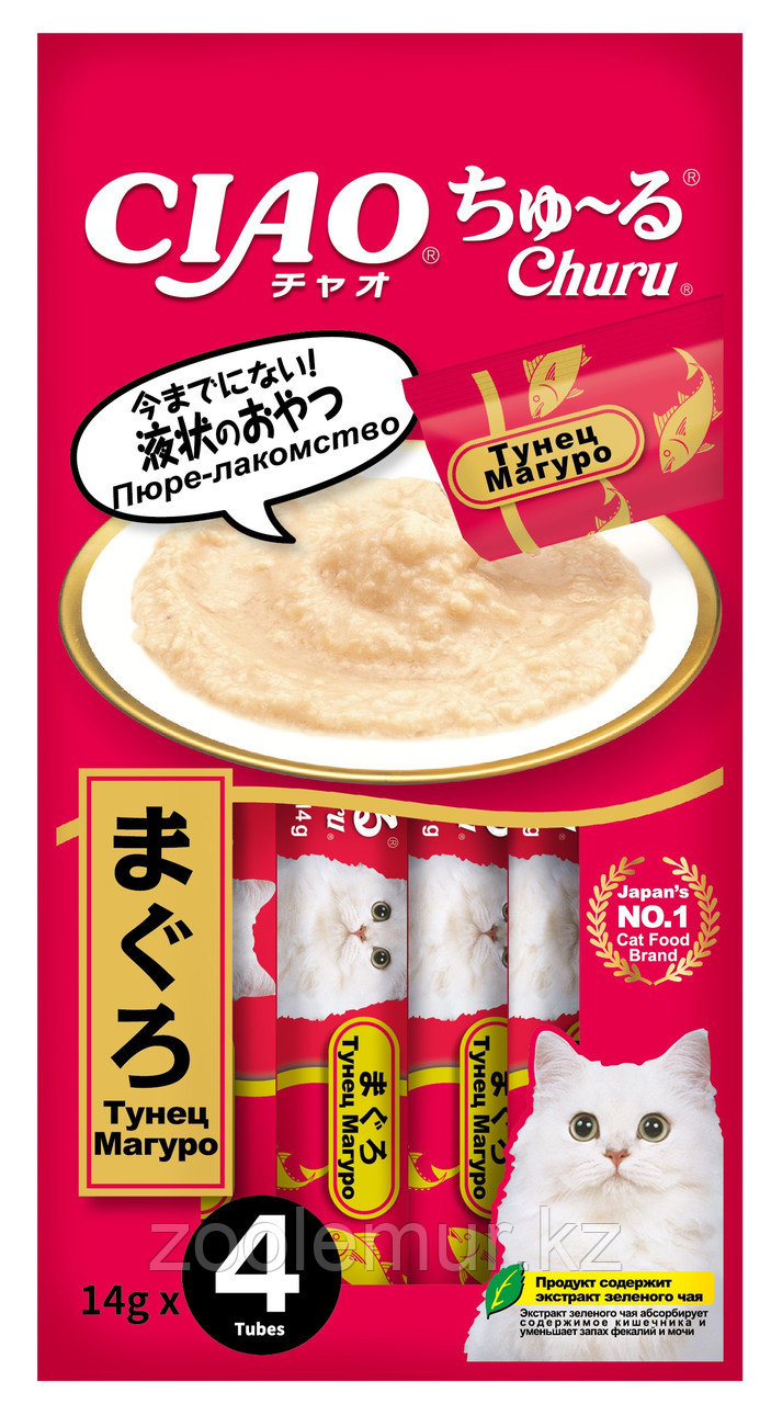 Лакомство-пюре CIAO Churu пюре для кошек Тунец Магуро 14г * 4шт