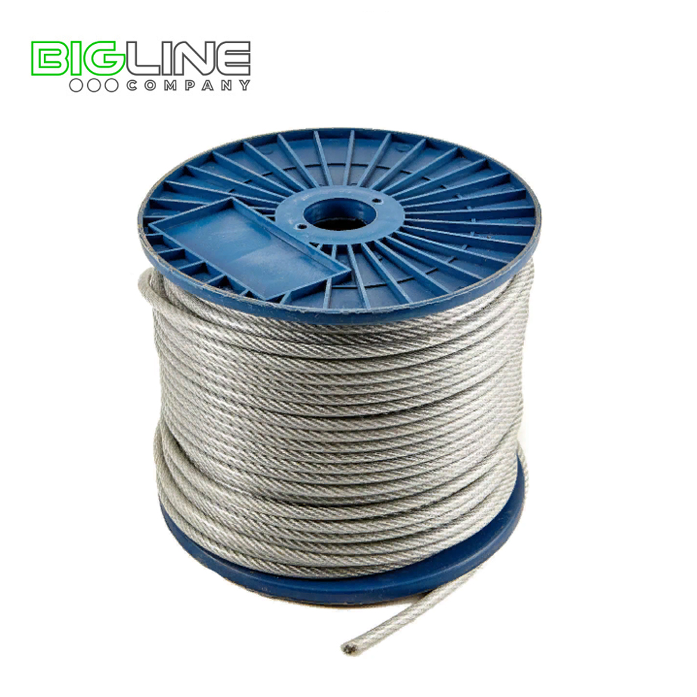 Трос сталь в ПВХ d-5/6мм (200 м)