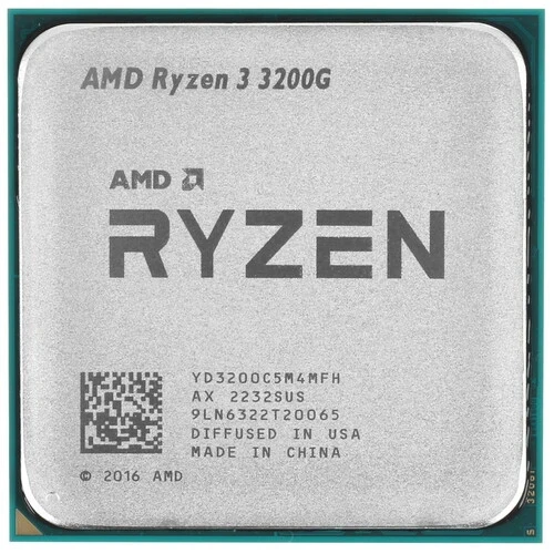 Процессор AMD Ryzen 3 3200G 3,6ГГц (4,0ГГц Turbo), AM4, 4/4/8, L3 4Mb with Vega 8 Graphics, 65W OEM