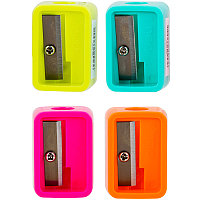 Точилка DELI "Neon", пластиковая, 1 лезвие, ассорти