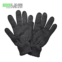 Перчатки х/б двойные "Зима" серые (5/150)