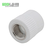 Муфта комбинированная внут.резьба 25*3/4 белый РТП