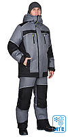 Костюм СИРИУС-АРКТИКА зимний, куртка дл., брюки, средне-серый с черным