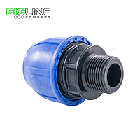 Муфта компрессионная наруж. резьба 40*1 1/4 PN 16 ПЭ/РТП