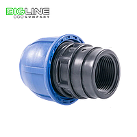 Муфта компрессионная внут. резьба 20*1/2 PN 16 ПЭ/РТП